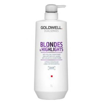 Balsam pentru Par Blond - Goldwell Dualsenses Blondes & Highlights Anti-Yellow Conditioner, 1000 ml