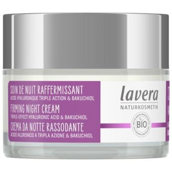 Crema de Noapte Antirid cu Acid Hialuronic si Bakuchiol - Firming Night Cream Lavera, 50 ml la reducere