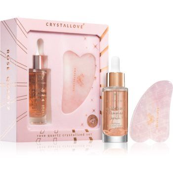 Crystallove Crystalized Rose Quartz Set set pentru îngrijirea pielii