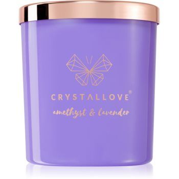 Crystallove Crystalized Scented Candle Amethyst & Lavender lumânare parfumată