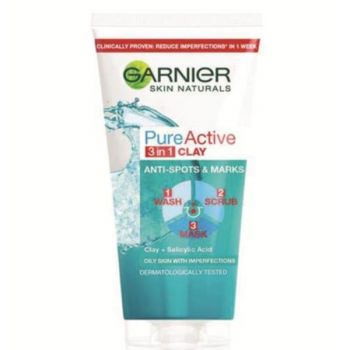 Gel de curatare 3 in 1 Pure Active Skin Naturals, Garnier, 150 ml de firma original