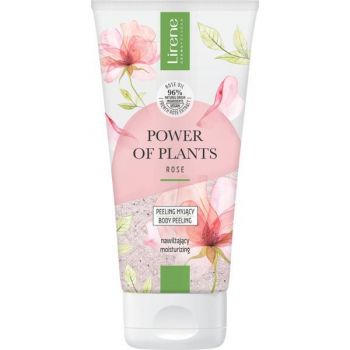 Peeling corporal hidratant cu extract de trandafir Lirene Power of Plants, 175ml ieftina