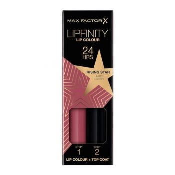 Ruj de Buze Lichid - Max Factor Lipfinity, Lip Colour + Top Coat, nuanta 084 Rising Star, 1 pachet
