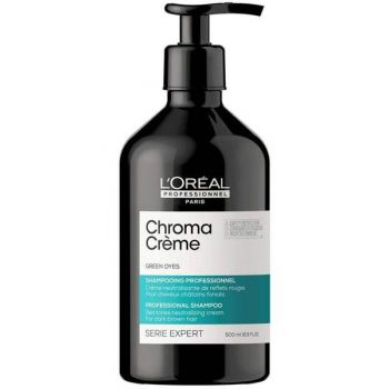 Sampon Neutralizator Reflexe Roscate -  L'Oreal Professionnel Series Expert Chroma Creme Green Dyes, 500 ml