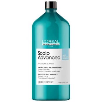 Sampon Profesional Anti-matreata - L'Oreal Professionnel Serie Expert Scalp Advanced Professional Shampoo Dermo-clarifier Anti Dandruff, 1500 ml la reducere