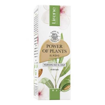 Ser facial cu ulei de migdale Lirene Power of Plants, 30ml ieftin