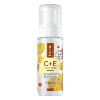Spuma hidratanta pentru curatare faciala Lirene C+E Vitamin Energy Pro, 150 ml
