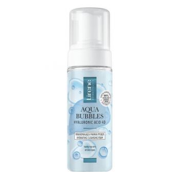 Spuma pentru curatare faciala cu acid hialuronic Lirene Aqua Bubbles, 150ml ieftin