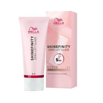 Vopsea Translucida Demipermanenta - Wella Professionals Shinefinity Zero Lift Glaze, nuanta 010/0 Natural Flash, 60 ml