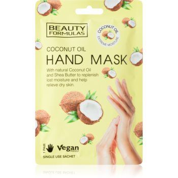 Beauty Formulas Coconut Oil mască de hidratare profundă de maini de firma originala