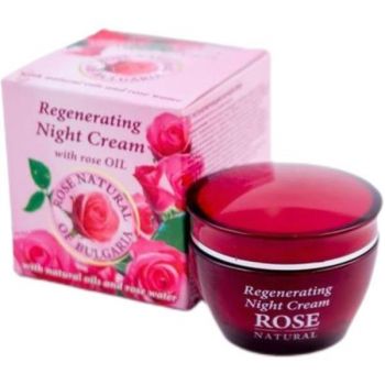 Crema de noapte Bulfresh Rose Natural cu ulei de trandafir si apa de trandafiri 50ml ieftina