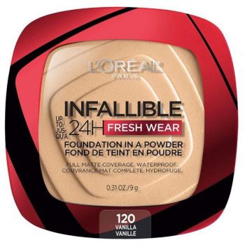 Pudra Compacta - L'Oreal Paris Infaillible 24H Fresh Wear Foundation In A Powder, nuanta 120 Vanilla, 9 g
