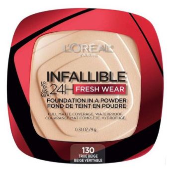 Pudra Compacta - L'Oreal Paris Infaillible 24H Fresh Wear Foundation In A Powder, nuanta 130 True Beige, 9 g
