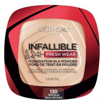 Pudra Compacta - L'Oreal Paris Infaillible 24H Fresh Wear Foundation In A Powder, nuanta 130 True Beige, 9 g ieftin