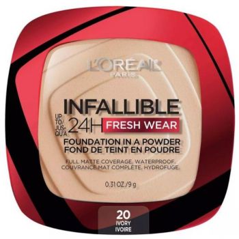 Pudra Compacta - L'Oreal Paris Infaillible 24H Fresh Wear Foundation In A Powder, nuanta 20 Ivory, 9 g