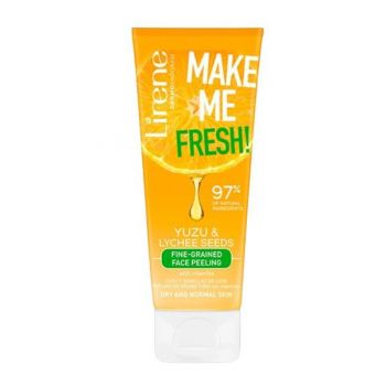 Scrub Facial - Lirene Dermo Program Make Me Fresh! Yuzu & Lychee Seeds, 75 ml de firma original