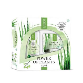 Set cadou Power of Plants Aloe. Contine Crema hidratanta cu Aloe 50ml + Lotiune tonica Aloe 200 ml