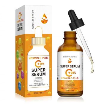 Super Serum Facial Anti-Imbatranire cu +20% Vitamina C, Retinol, Niacinamide si Acid Hialuronic SEFUDUN, 30 ml ieftin