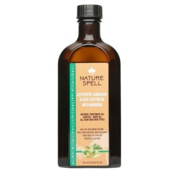 Ulei Natural de Ricin Negru si Moringa - Nature Spell Authentic Jamaican Black Castor Oil with Moringa for Hair & Skin, 150ml de firma original