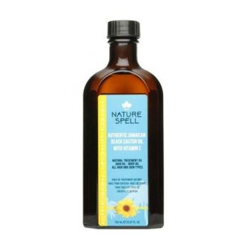 Ulei Natural de Ricin Negru si Vitamina E - Nature Spell Authentic Jamaican Black Castor Oil with Vitamin E for Hair & Skin, 150ml de firma original