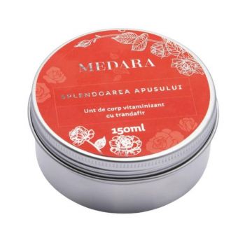 Unt de Corp Vitaminizant cu Trandafir - Medara Splendoarea Apusului, 150 ml