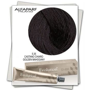 Alfaparf Milano Evolution of the Color Vopsea Permanenta (Concentratie: Vopsea permanenta, Gramaj: 60 ml, Culoare vopsea: 5.35 Castano Chiaro Golden Mahogany) ieftina