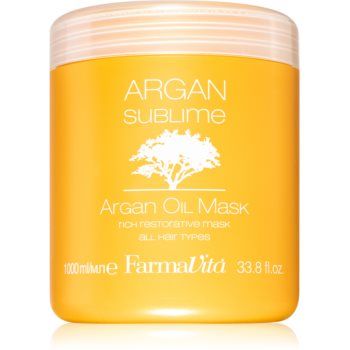 FarmaVita Argan Sublime masca de par cu efect de regenerare si hidratare