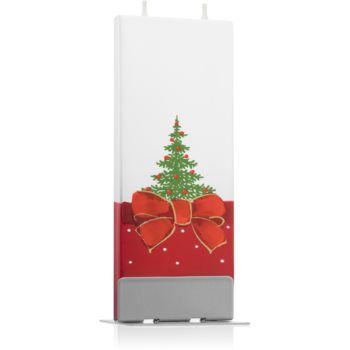 Flatyz Holiday Christmas Tree and Red Ribbon lumanare ieftin