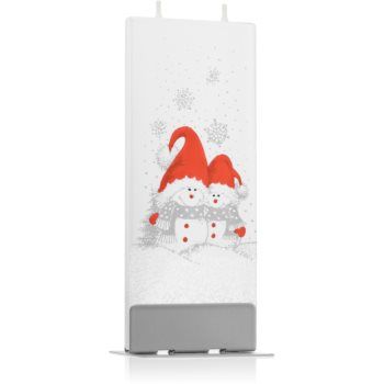 Flatyz Holiday Two Snowmen with Red Hats lumanare ieftin
