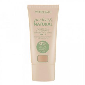 Fond de ten Deborah Perfect & Natural SPF 15, 30 ml (Nuanta fond de ten: 00 Ivory)