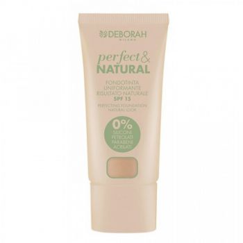 Fond de ten Deborah Perfect & Natural SPF 15, 30 ml (Nuanta fond de ten: 00 Ivory)