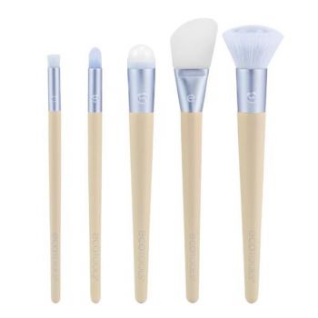 Kit 5 Pensule pentru Machiaj - EcoTools Elements Hydro-Glow Skincare Brush Kit, 1 buc