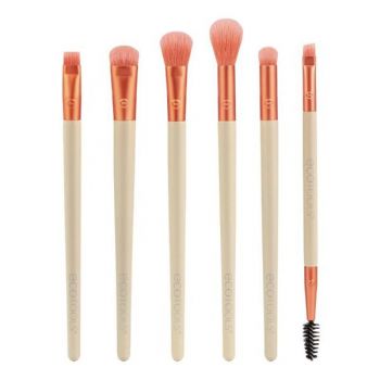 Kit 6 Pensule pentru Machiaj - EcoTools Elements Fiery Eyes Eye Makeup Brush Kit, 1 set