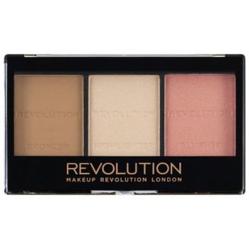 Paleta pentru Contur - Makeup Revolution Ultra Sculpt & Contour Kit, nuanta Ultra Fair C01, 1 buc