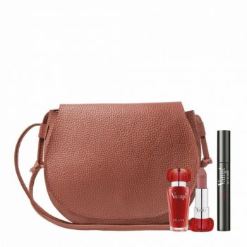 Set cadou Mascara Pupa Vamp!, All in One, 101 Extra Black, 9 ml + Ruj pentru buze Vamp! Volume Cream Lipstick, 103 Tea Rose, 3.5 g + Makeup Bag de firma original