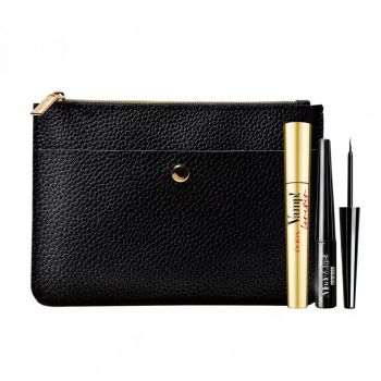 Set cadou Tus de ochi lichid Pupa, Black, 1 ml + Mascara Vamp! Forever, Waterproof,, 111 Black, 9 ml + Geanta clutch