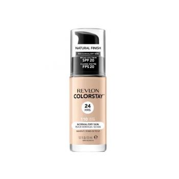 Fond de Ten cu SPF20 pentru Tenul Normal si Uscat - Revlon Colorstay 24hrs, nuanta 110 Ivory, 30ml