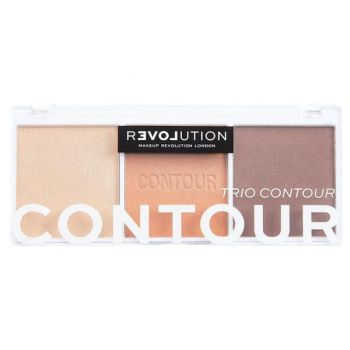 Paleta pentru Contur - Makeup Revolution Relove Colour Play Contour Trio Palette, Bronze Sugar, 1 buc ieftin