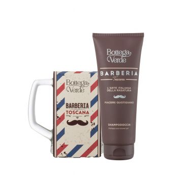 Set cadou barbati, relaxare, gel de dus si o halba de bere