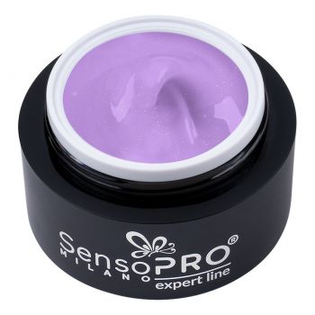 Gel Constructie Unghii Expert Line SensoPRO Milano - Shimmer Purple 30ml ieftin