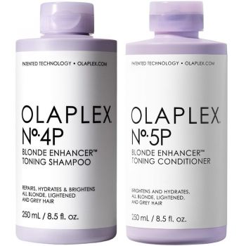 Olaplex - Pachet reparare cu pigment violet pentru par blond No.4P, No.5P