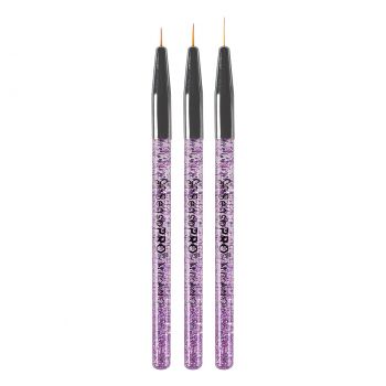 Set 3 Pensule Nail Art pentru linii fine SensoPRO Milano, Purple ieftin