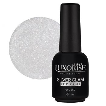 Silver Glam Top Coat LUXORISE, 15ml la reducere