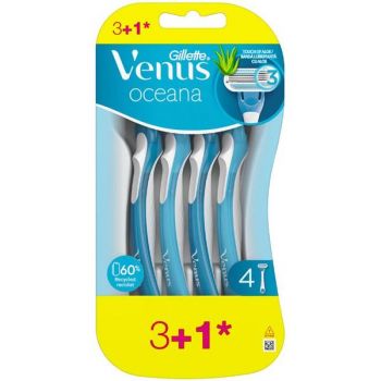 Aparat de Ras cu 3 Lame pentru Femei - Gillette Venus Oceana, 4 buc