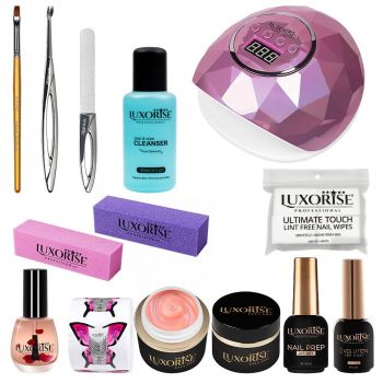 Kit Unghii Gel LUXORISE Prestige Nails + Lampa UV / LED