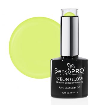Oja Semipermanenta Neon Glow SensoPRO Milano #33 Laser Lime, 10ml de firma originala