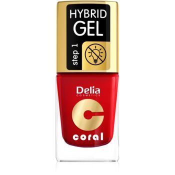 Delia Cosmetics Coral Nail Enamel Hybrid Gel lac de unghii sub forma de gel