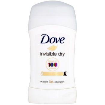 Dove Invisible Dry Antiperspirant deodorant solid împotriva petelor albe 48 de ore