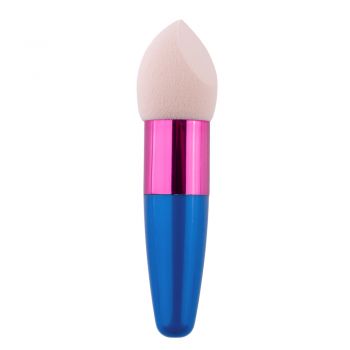 Burete makeup cu maner, pentru fondul de ten - beige + blue