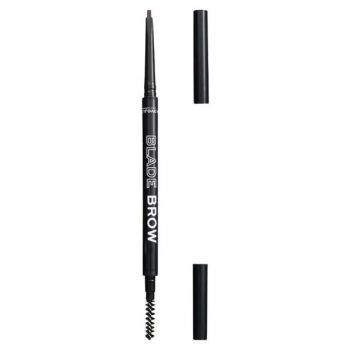 Creion pentru Sprancene cu Periuta - Makeup Revolution Relove Blade Brow Pencil, nuanta Brown, 0,1 g